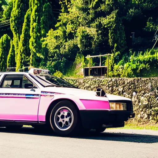 Image similar to bosozoku car speeding in the Italian countryside