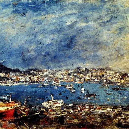 Image similar to rio de janeiro painted by eugene boudin