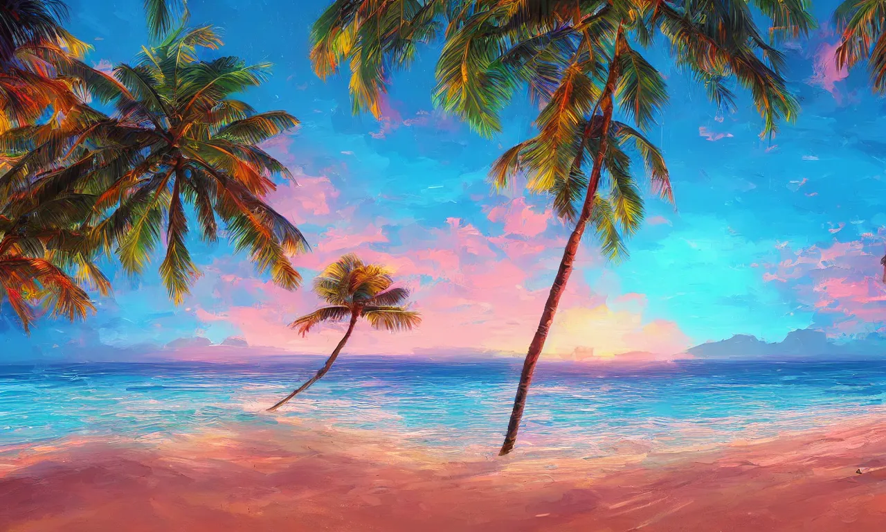 Image similar to paradise beach by alena aenami artworks in 4 k