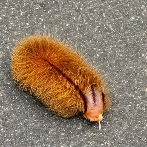 Prompt: a hairy slug