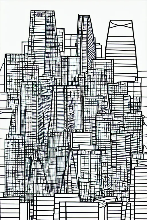 Image similar to minimalist line art of london cityscape