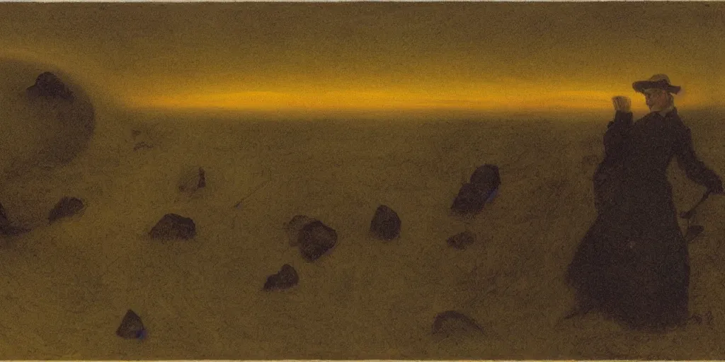 Image similar to strange aura in the style of Theodor Severin Kittelsen