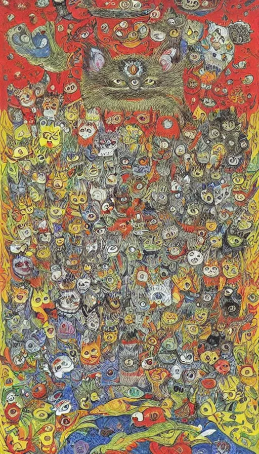 Image similar to The end of an organism, by Louis Wain