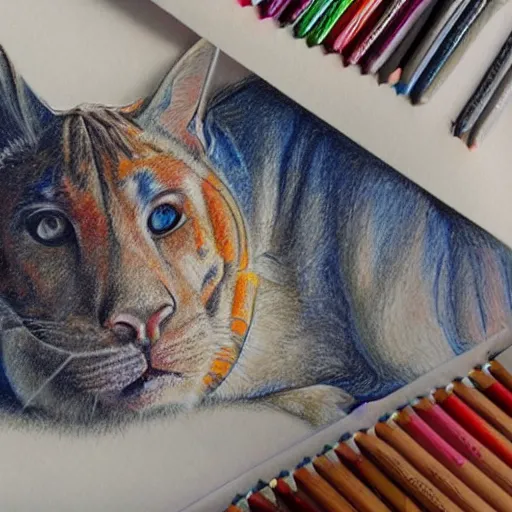 Image similar to colored pencil art