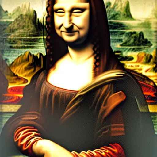 Prompt: Mr. Bean as Mona Lisa by Leonardo da Vinci