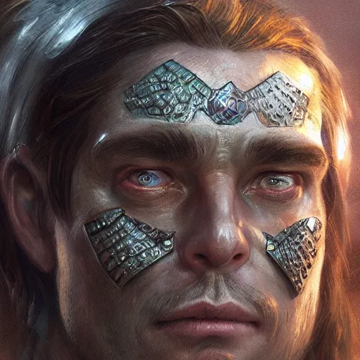 Prompt: me bean as a realistic fantasy d & d knight, closeup portrait art by donato giancola and greg rutkowski, realistic face, digital art, trending on artstation