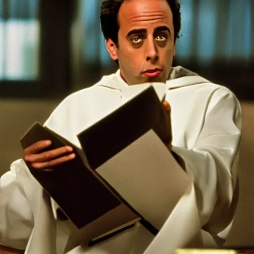 Image similar to jerry seinfeld as a nun, movie still