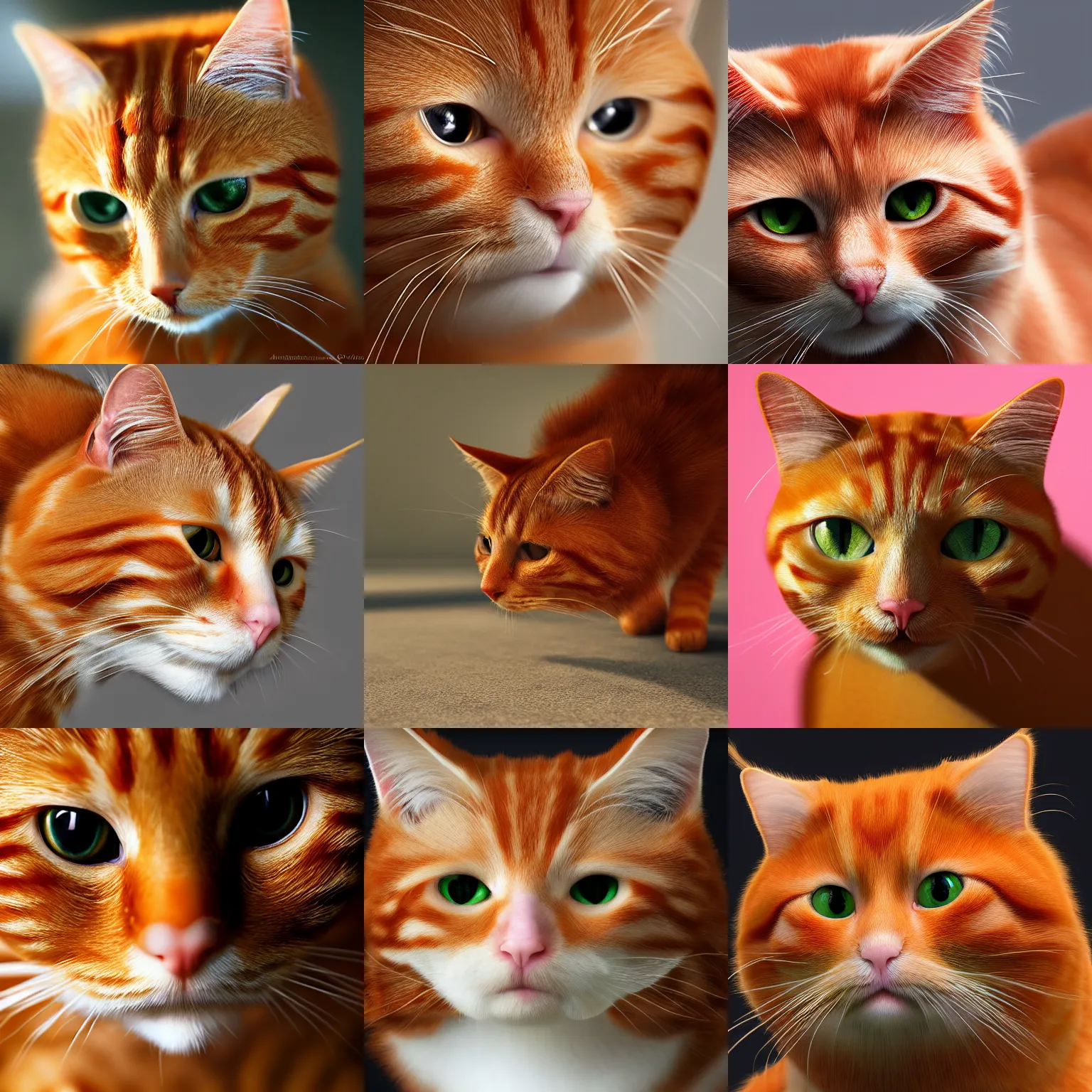 Prompt: ginger cat, 8K resolution, award winning photography, hyperrealism, trending on artstation