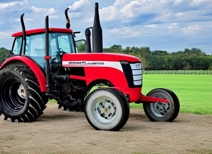 Prompt: a tractor designed by Porsche