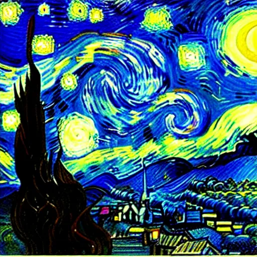 Prompt: “buff guy in the style of starry night”