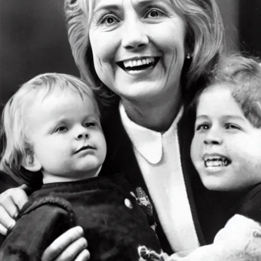 Image similar to child of webb hubble and hillary clinton