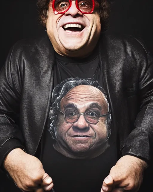 Image similar to portrait of danny devito as a wwe professional wrestler. photographic, photography