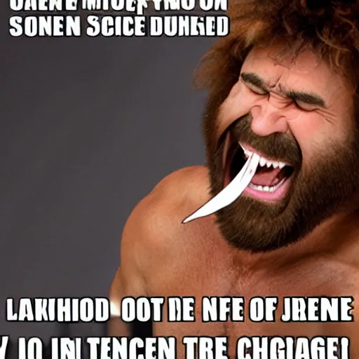 Image similar to Caveman laughing at memes