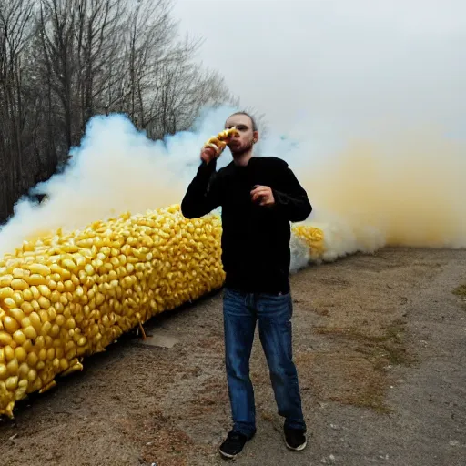 Image similar to nikita hrushev smokes corn