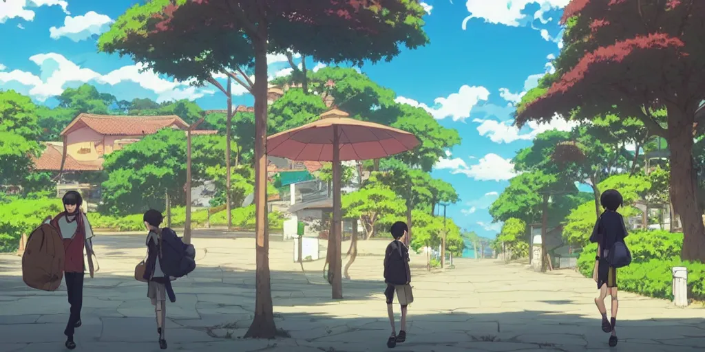 Prompt: paraty in an anime film, directed by makoto shinkai, cinematic, key visual, highly detailed, sharp focus