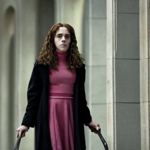 Prompt: Film still of Hermione Granger in the movie The Social Network.