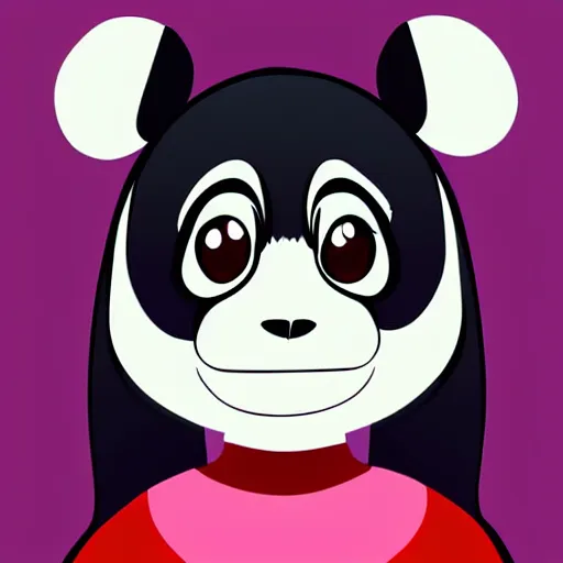 Prompt: cute anthro anime panda, digital art