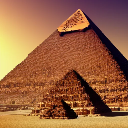 Image similar to pyramids of egypt, octane render, cgsociety, high detailed, 8 k, cinematic composition, detailed shading