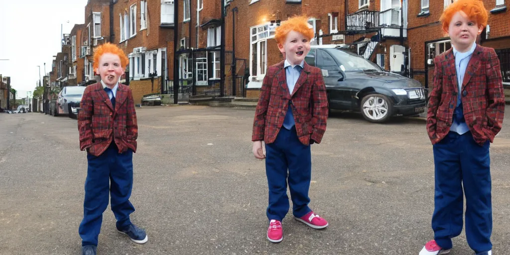 Image similar to ginger twin boys on South London street