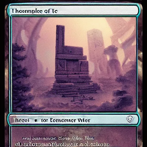 Prompt: the temple of the eyeless watcher at the end of time
