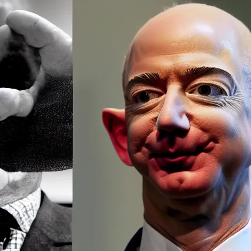 Prompt: jeff bezos troll face