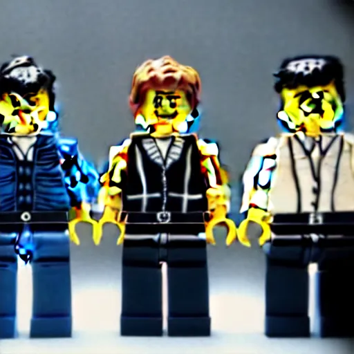 Prompt: (Lego) fight club!!, movie still, cinematic, dramatic, David fincher