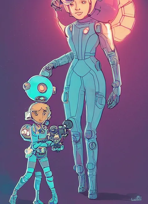 Image similar to beautiful planet cottagecore princess rosalina holding a small robot wearing a scifi jetsuit by laurie greasley, intricate bioluminescent highly detailed, digital painting, concept art, smooth, sharp, focus, illustration, art by artgerm, artstation