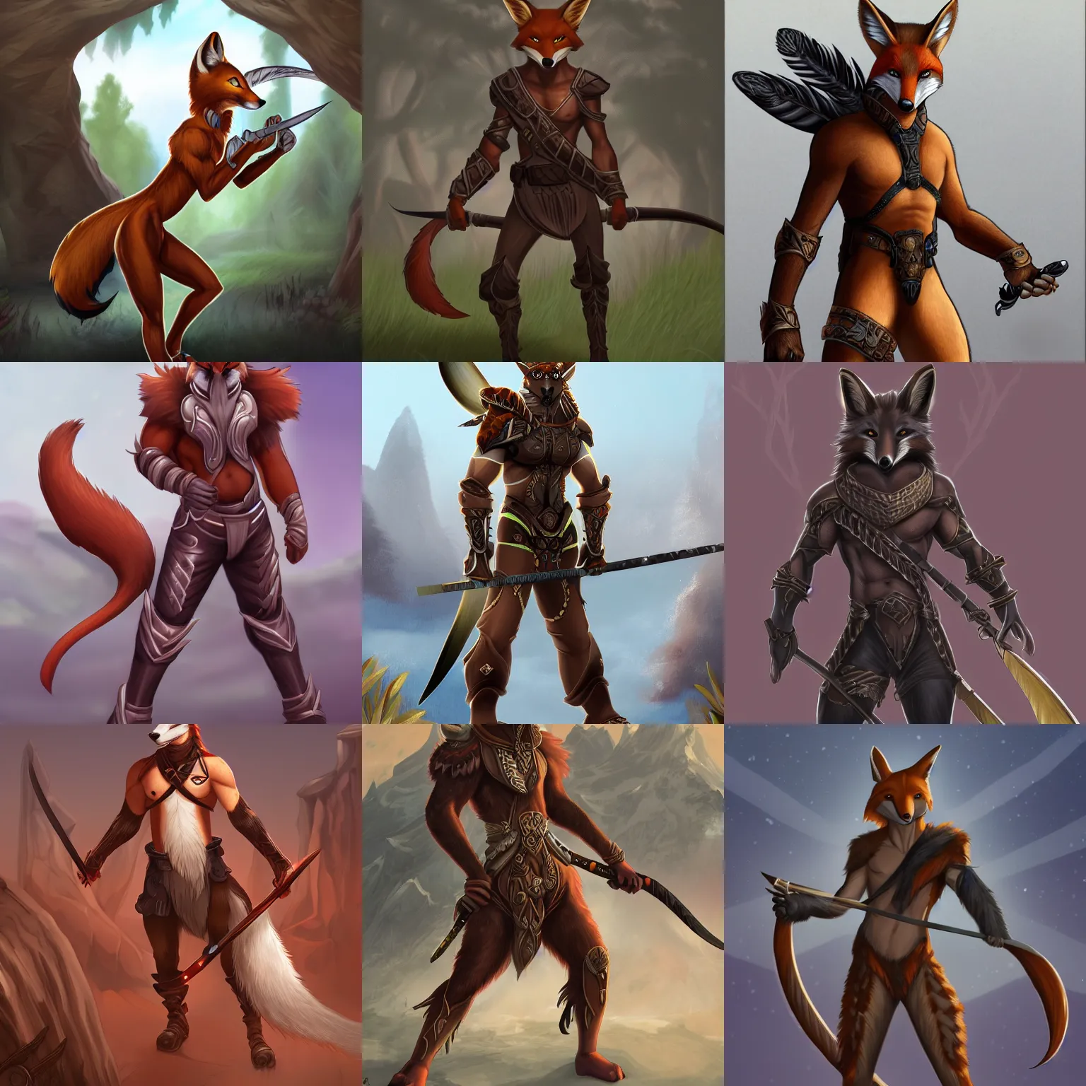 Prompt: award-winning extremely detailed FurAffinity fantasy art of a handsome cute sleek male anthro warrior fox with a long tail, 4k, trending on FurAffinity