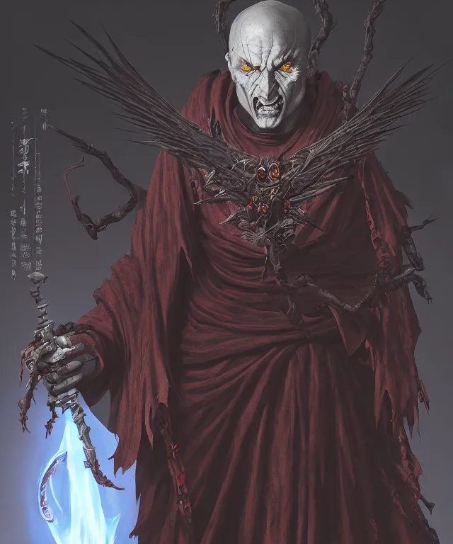 Image similar to a cloaked demonic monk in an overwatch artstyle, crisp 8 k line art, digital painting, artstation, unreal engine, octane render, emissive lighting, concept art, matte, sharp focus, hyper realistic lighting, illustration, art by junto ito and takato yamamoto and philippe druillet