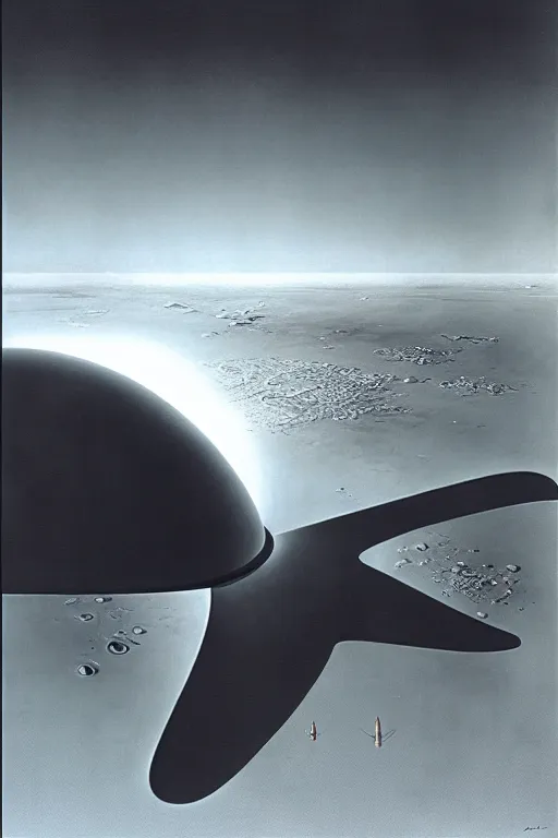 Image similar to emissary space by arthur haas and bruce pennington and john schoenherr, photo realism, zaha hadid, cinematic matte painting, dark monochrome color palate,