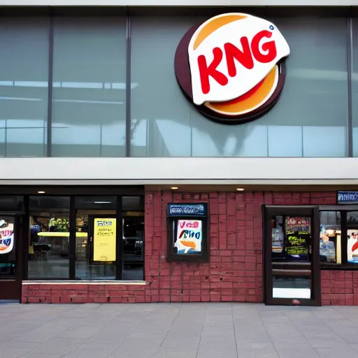 Prompt: a burger king in a shopping centre