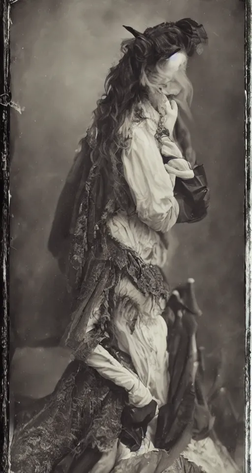 Prompt: wet plate photograph, a beautiful portrait of Kate Beckinsale dressed in victorian era clothes