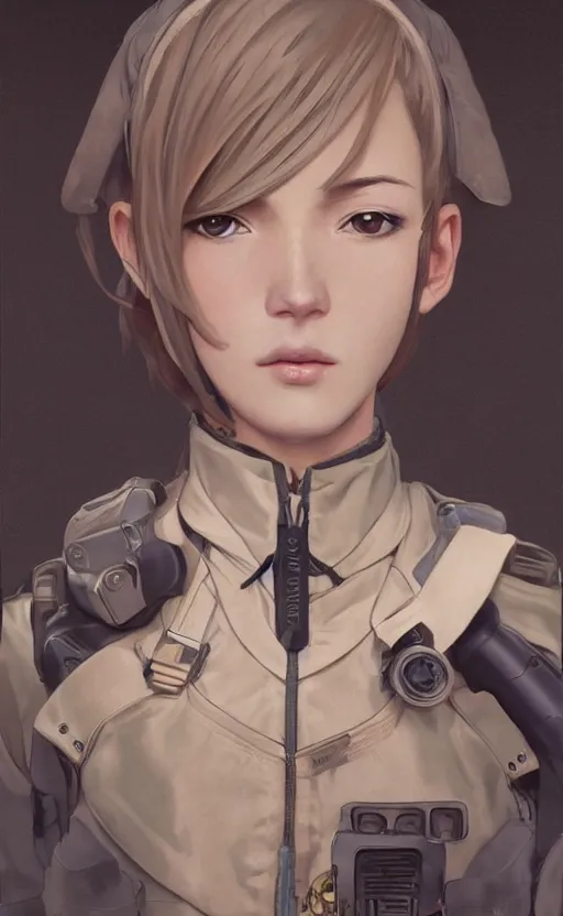 Image similar to a flying girl, fused aircraft parts, military pilot clothing, anime style, short hair, hair down, symmetrical facial features, from arknights, hyper realistic, 4 k, rule of thirds, extreme detail, detailed drawing, trending artstation, hd, realistic lighting, by alphonse mucha, greg rutkowski, shoulder eyes, backlit