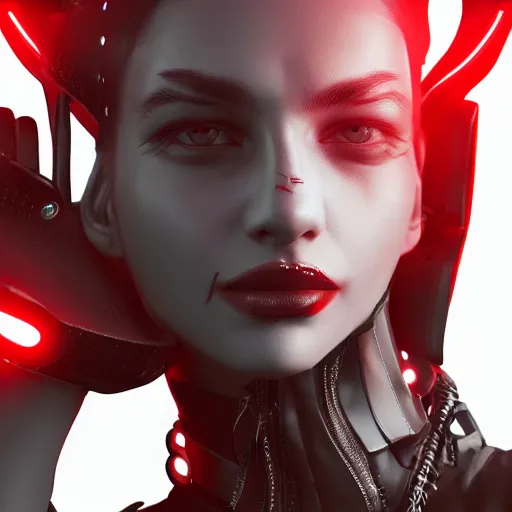 realistic digital artwork of cyberpunk female wearing | Stable ...