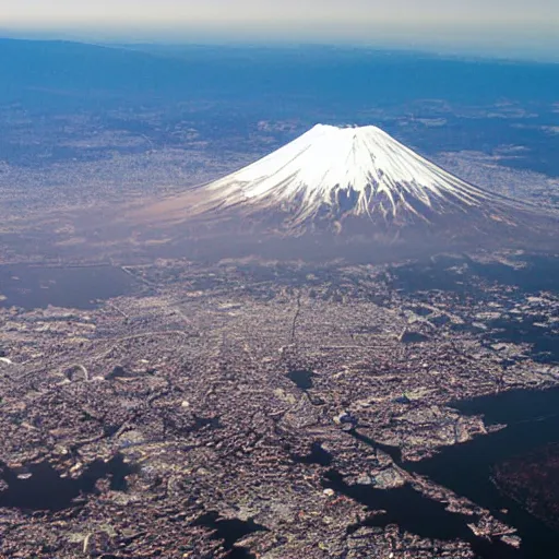 Image similar to aerial photo of mt fuji