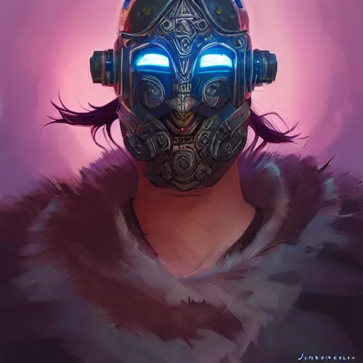 Image similar to cyberpunk viking helmet mask warrior goddess robot ninja fantasy, art gta 5 cover, official fanart behance hd artstation by jesper ejsing, by rhads, makoto shinkai and lois van baarle, ilya kuvshinov, ossdraws