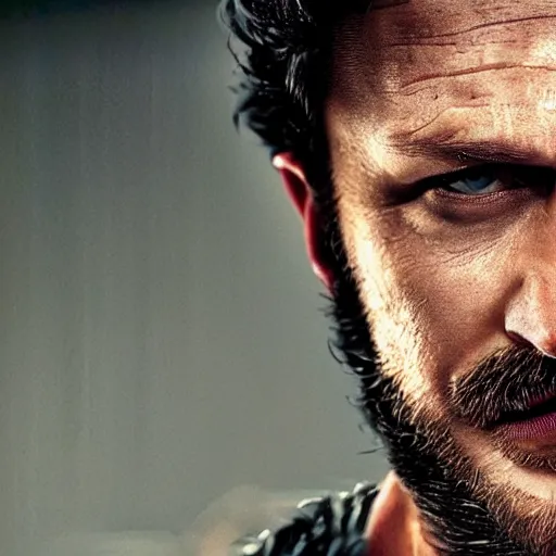 Image similar to Tom Hardy as wolverine 4K quality Photorealism