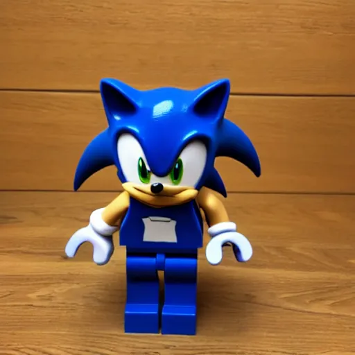 Image similar to sonic lego figure