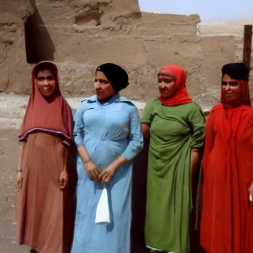 Prompt: egypt women, coloured photo