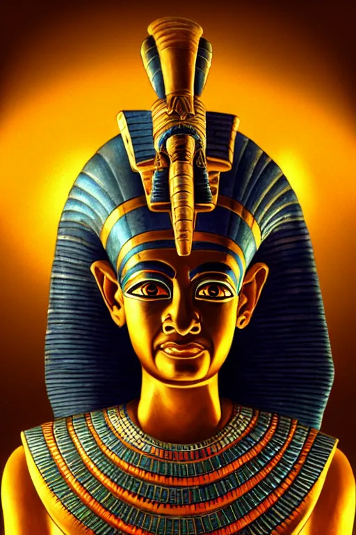 Image similar to egypt god osiris, god of the underworld, highly detailed, d & d, fantasy, highly detailed, digital painting, trending on artstation, concept art, sharp focus, illustration, global illumination, ray tracing, realistic shaded, art by artgerm and greg rutkowski and fuji choko and viktoria gavrilenko and hoang lap, sunny