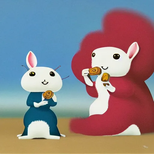 Image similar to squirrels smoking cigars by chiho aoshima