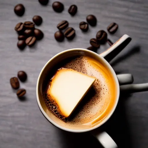 Image similar to cup of coffee made of cheese