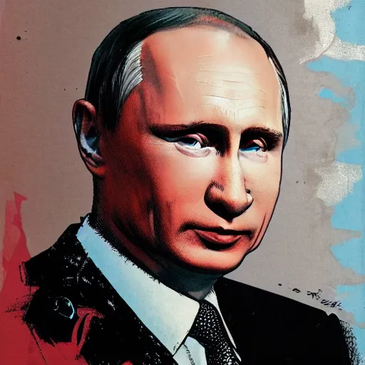 Image similar to a portrait of putin by ralph steadman, ultra 4 k