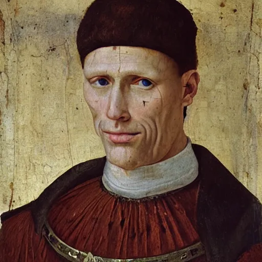 Image similar to A 14th century italian renaissance oil painting of Jerma985, portrait of Jerma985, grainy, realistic, very realistic, hyperrealistic, highly detailed, very detailed, extremely detailed, very neat, very epic, very cool, detailed, trending on artstation