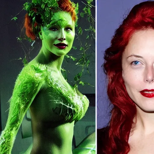 Image similar to Elon Musk as poison ivy