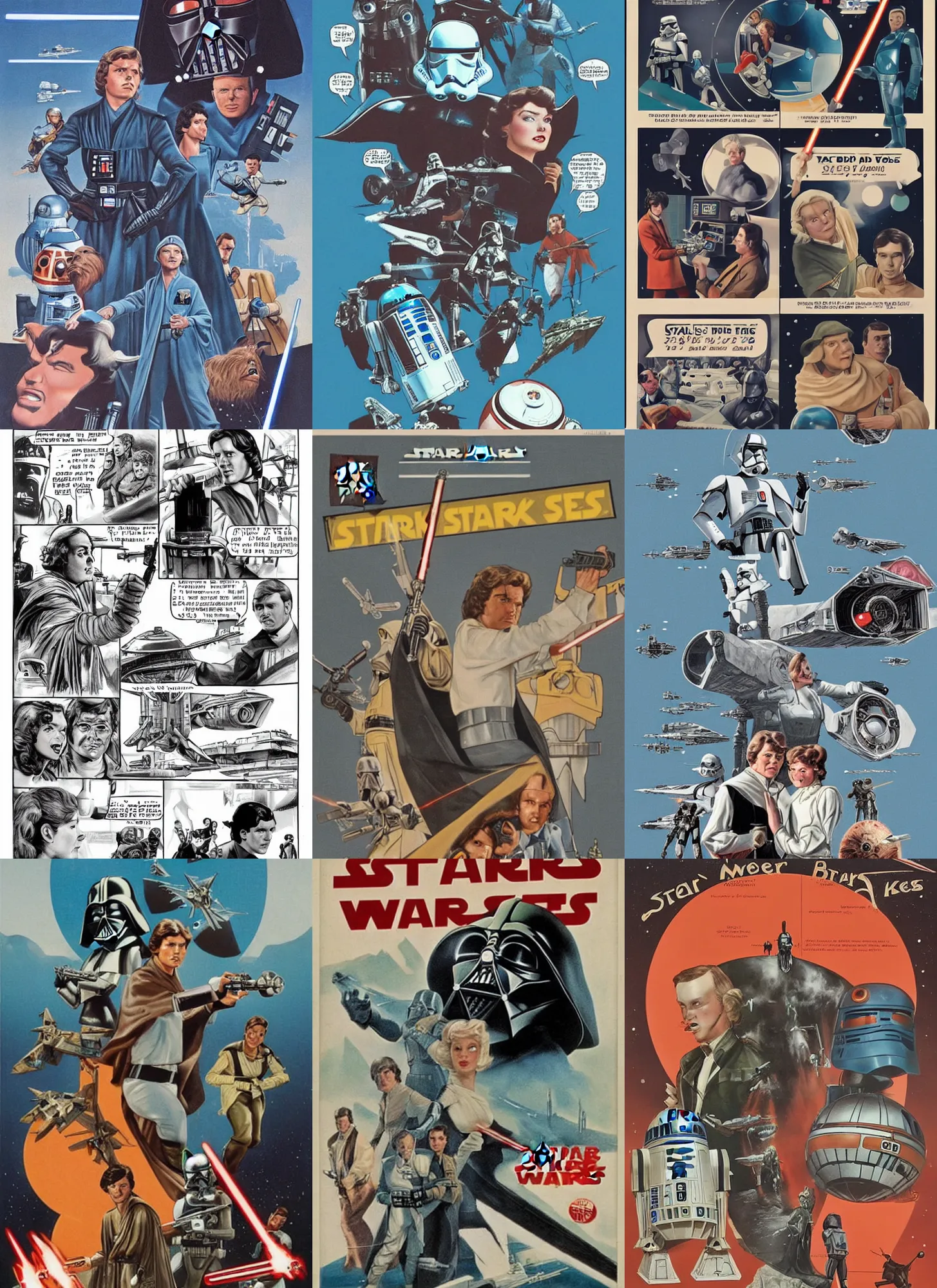 Image similar to star wars, the empire strikes back, but set in the 1 9 5 0's