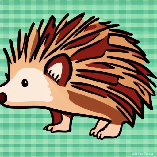 Image similar to cute adorable hedgehog sideview vector art