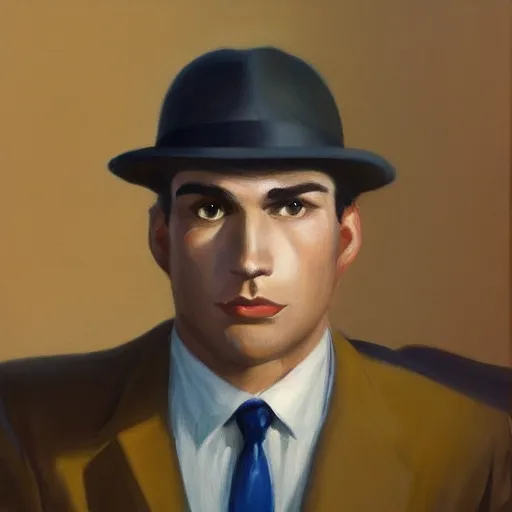 Image similar to a brown haired man with a 5 o'clock shadow, detailed, edward hopper, trending on artstation,