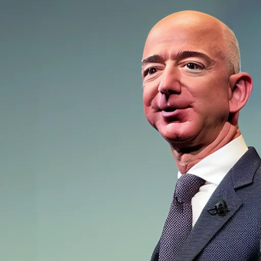 Image similar to photo of jeff bezos with very very very long hair hair