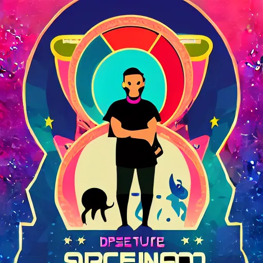 Image similar to dribbble design twitch streamer spacingunicorn movie poster